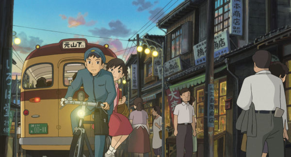 映画「コクリコ坂から」のワンシーンで、俊君自転車で海ちゃんを乗せているシーン
